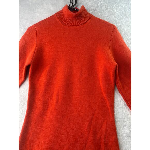 TSE Orange Cashmere Turtleneck Long-Sleeve Dress – S - Picture 2 of 6